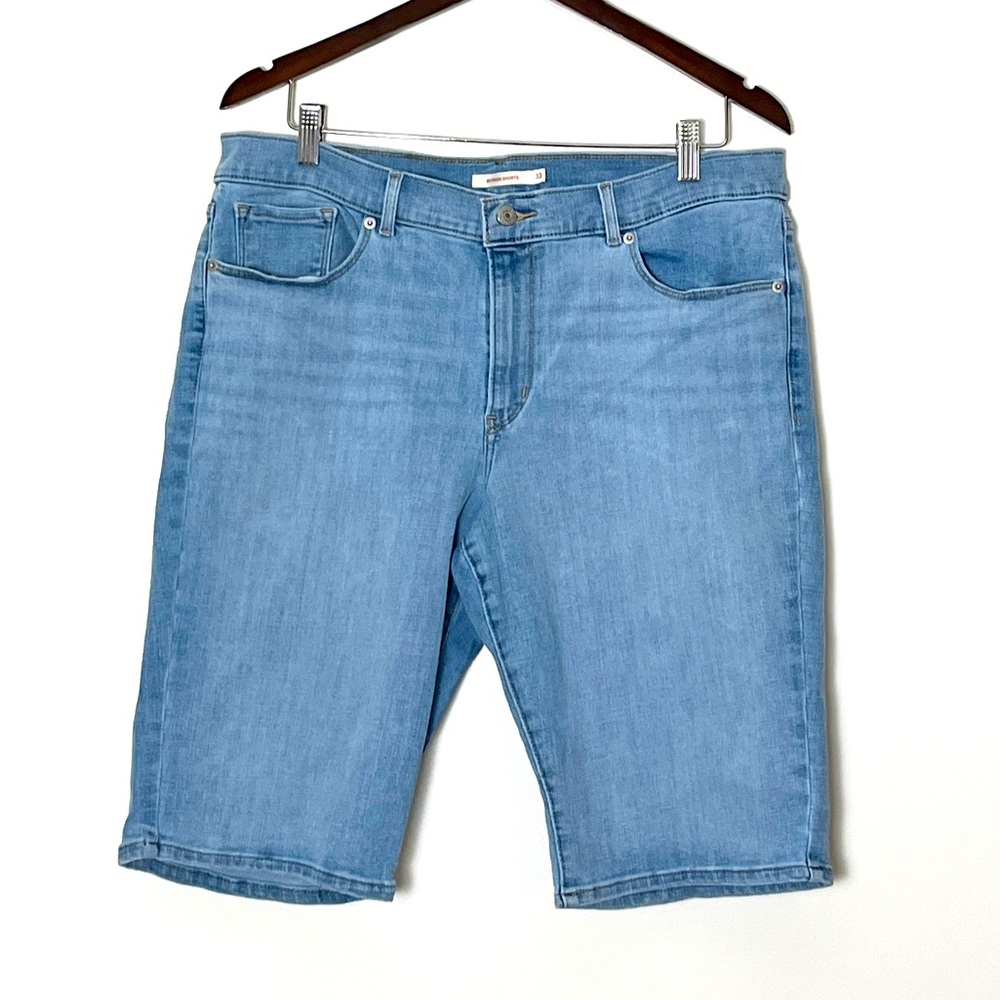 Levi’s‎ Jeans Bermuda Shorts Light Wash Denim Stretch 33 - Picture 2 of 5